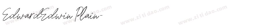 EdwardEdwin Plain字体转换